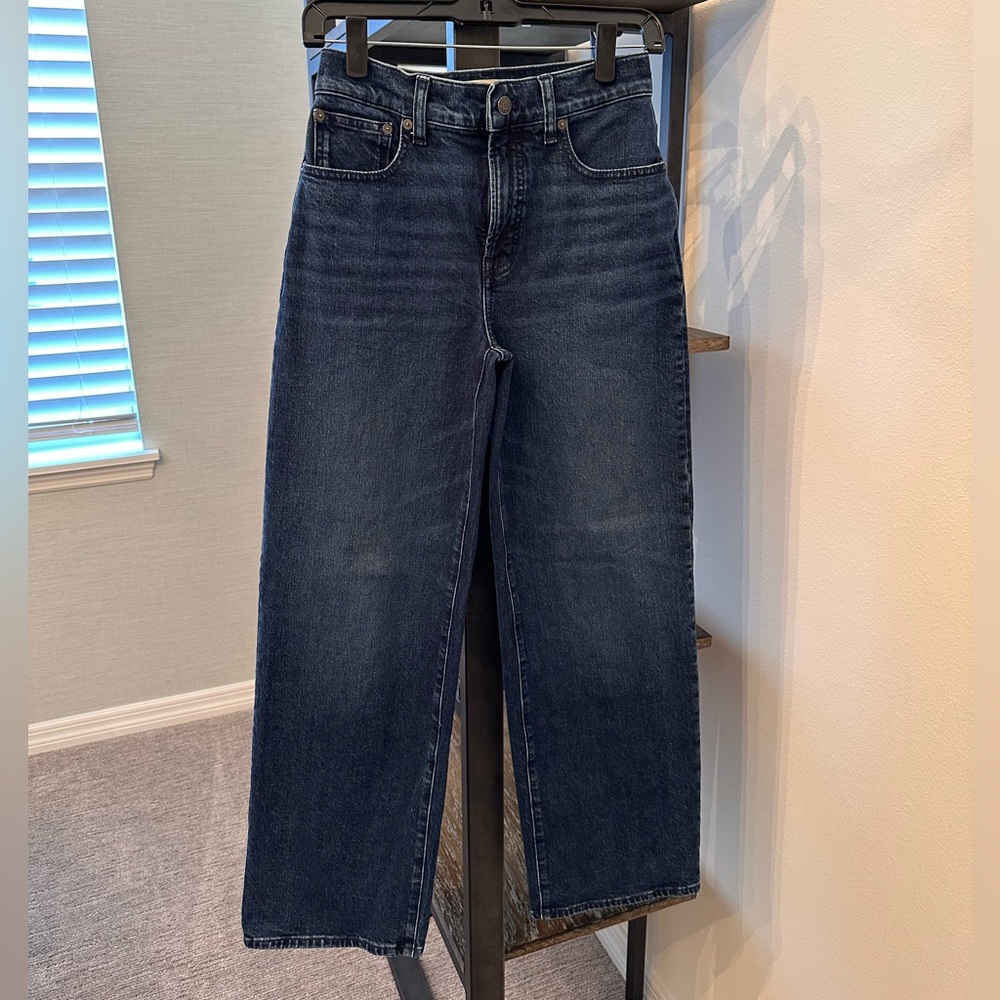 Madewell The Perfect Vintage Wide-Leg Jean Dark Blue Nighthawk Wash (Size 25) - Picture 6 of 14